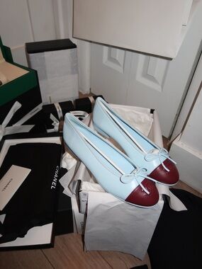 Chanel 26S Blue Ballerina Flats | NIB